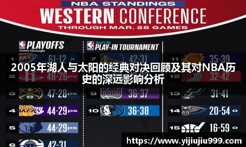 2005年湖人与太阳的经典对决回顾及其对NBA历史的深远影响分析
